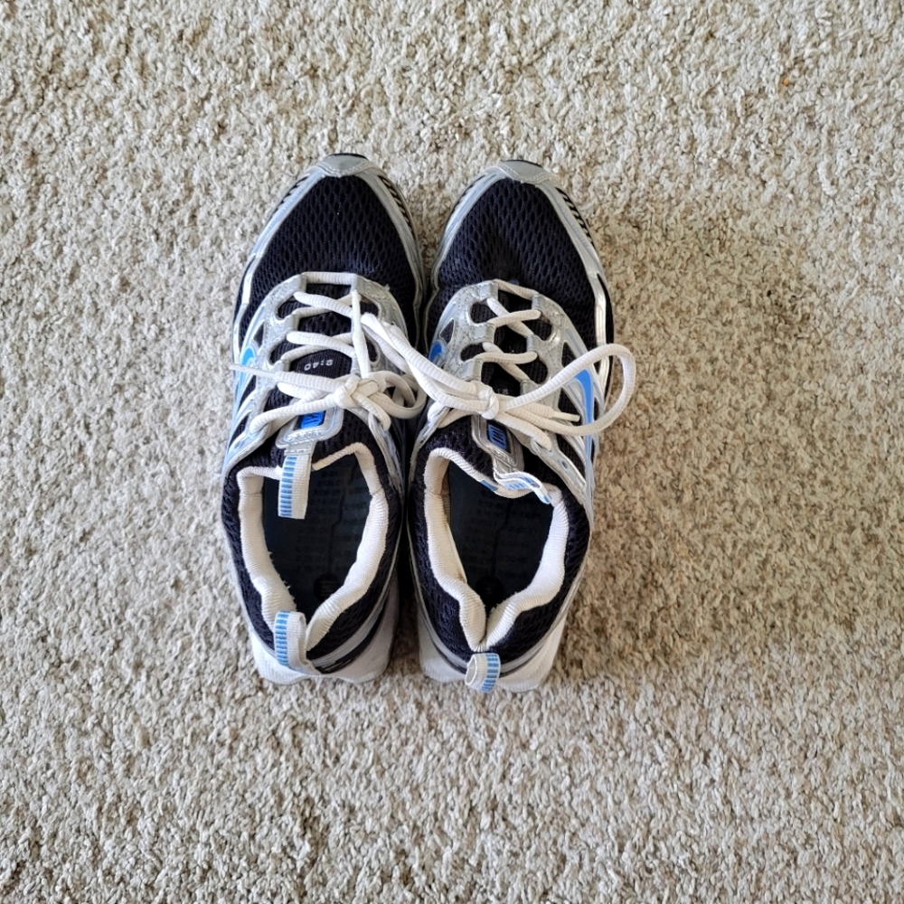 Black, Silver and Blue Nikes